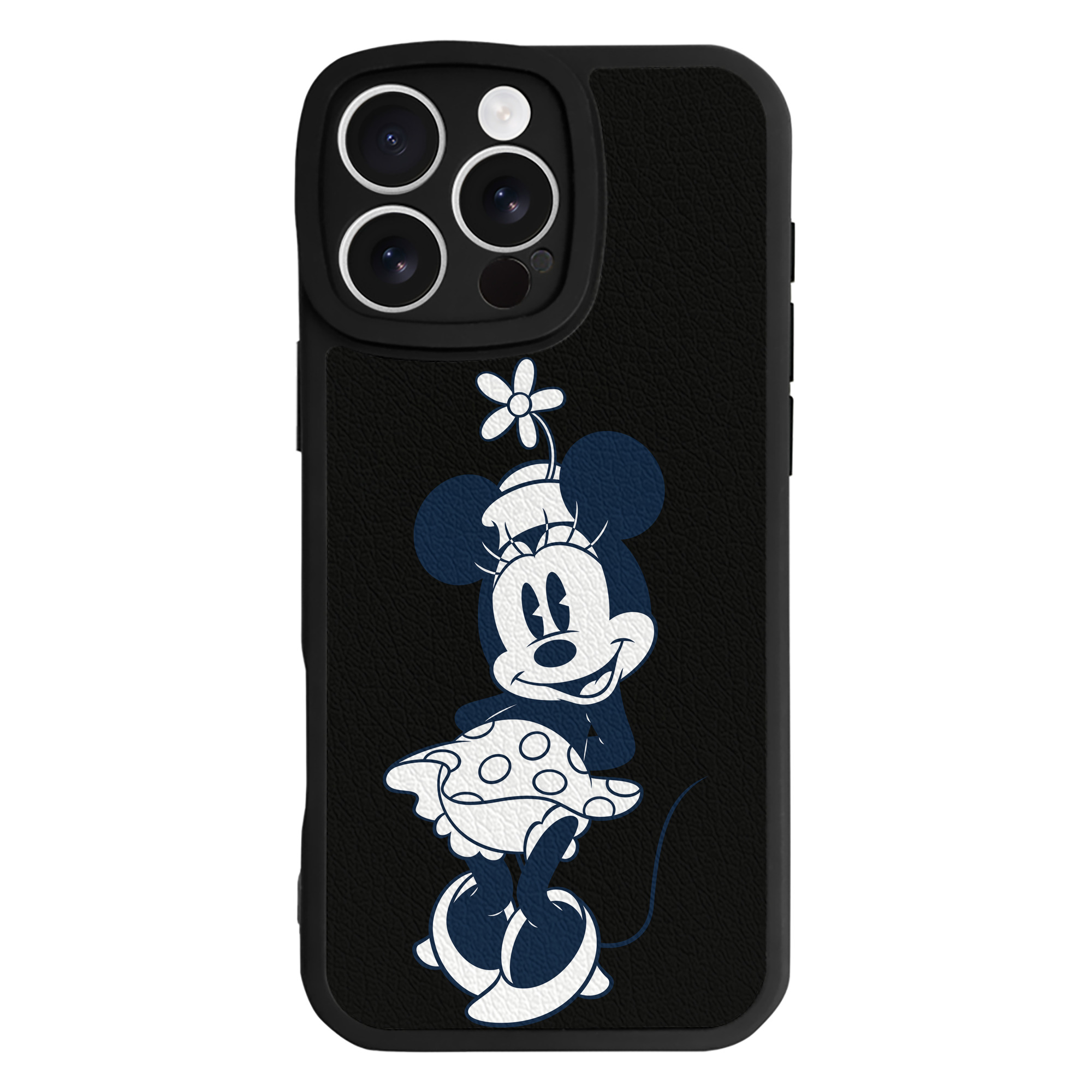 （画像用） ミッキーマウス Mickey Mouse 【iPhone 16シリーズ対応】シリコンスマホケース（レザー調） 材質：シリコン